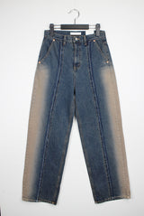 ストレートウォッシュドデニムパンツ/no.5187 Straight Washed Denim Pants (2color)