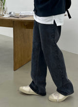ナーブスノーブルーセミデニムパンツ / NERB SNOW BLUE SEMI DENIM PANTS(ONE COLOR)