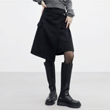Crohn's woolen midi skirt