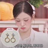 ダイヤモンドアンドゴールドリングピアス