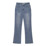 CHERRY SLIM-FIT DENIM PANTS [BLUE]