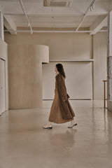 フェイクファーロングコート/FAKE FUR LONG COAT_BROWN