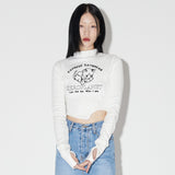 Slim Kitty Warmer Crop Top [WHITE] (6618540540022)