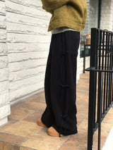 [Sheep fleece] Sento balloon side ribbon juli pants