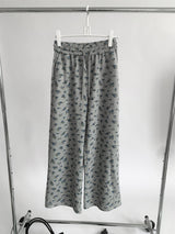 Vintage flower banding casual pants