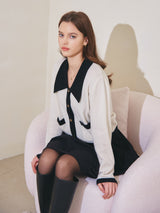 FLAT COLLAR KNIT CARDIGAN_IVORY (6638366261366)