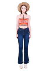 エスニッククロップチューブトップ/Ethnic crop tube top (orange)