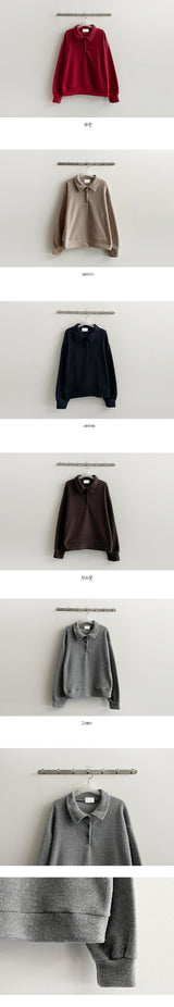 Lock Fleece Collar Button Cropped Sweatshirt