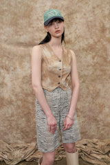 バックスリットベスト / [22S] BACK SLIT VEST / LIGHT BEIGE