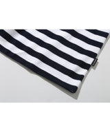 ストライプピケTシャツ/Stripe Pique Tee (Navy)