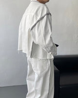 スティッチクロップドジャケット / MG709,710 Stitch Cropped Jacket (2 colors)