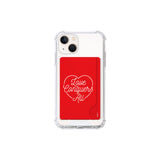 (Card storage case) Heart Graphic phone case_Black