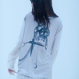 ドリッピングチェーンレイヤードTシャツ/0 6 dripping chain layered t-shirt