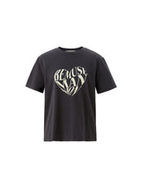 Bemuse heart tee - Charcoal (6699097915510)