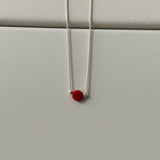 コーラルシルバーボールチェーンネックレス / Coral Silverball Chain Necklace