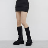 Sophie Velvet Square Long Boots