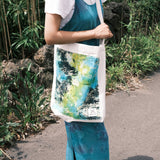 [Patchwork Canvas Bag] Life in Travel-Tie-dye Lime (6625179926646)