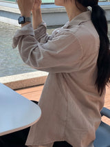 クラムストライプシャツ