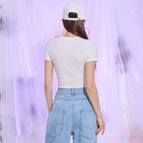 フライレタリングクロップTシャツ/TOP(9278) Fly Lettering Crop Tee