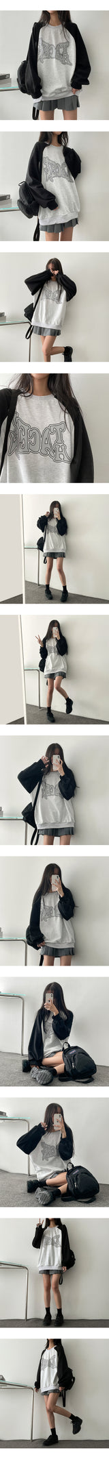 Teezer Colored Raglan Sweatshirt