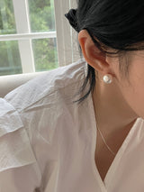[92.5silver]コットンパールピアス