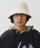 STITCH NYLON BUCKET HAT (IVORY)