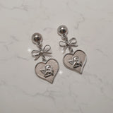 ロイヤルベイビーエンジェルイヤリング - ショート  / Royal Baby Angel Earring - Short (Silver) (Kep1er Chaehyun, Yeseo, Xiaoting Earrings)