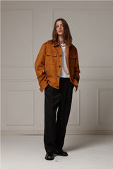Belted wide slacks - Black (4622119960694)
