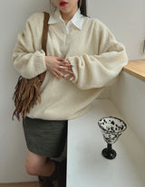 アルパカボキシーニット / Alpaca Boxy Knit (5color)