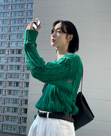 ラフダメージVネックニット (4 color) (6678013706358)