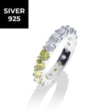 [S925]ハーフテニスリング/[S925] Lime Half Tennis Rilng (silver)