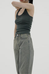シャーリングホルターネックスリーブレス / Shirring halterneck sleeveless (5color)