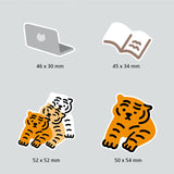 THREE TIGERS 4PCS STICKERS (6538532814966)