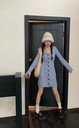 Lavender Twist Knit Dress