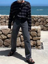 ストライプパンチロングスリーブニット / STRIPED PUNCHING LONG SLEEVE KNITWEAR(3COLOR)
