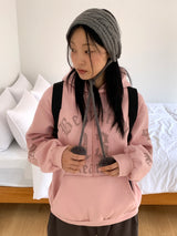 [Brushed lining] Restin overfit hooded t-shirt