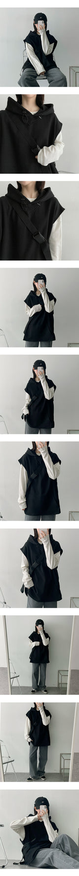 マイストリングフードベスト/Maj String Hooded Vest