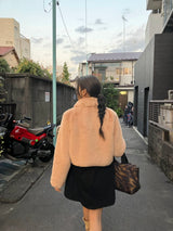 [MADE] Pudding Fur Jacket (Peach Beige)
