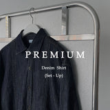 モノリネンツータックデニム / LE Mono Denim Long-Sleeved Shirt