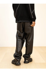 ラムスキンカーブラインパンツ/LAMSKIN CURVED LINE PANTS