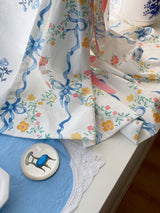 Princess Ribbon Curtain Screen Floral Print 230cm