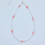 フラワーネックレス/FLOWER WHITE NECKLACE