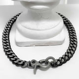 [BLESSEDBULLET]black line  chain necklace_blacksilver_13mm/11mm/8mm/6mm (6567968440438)