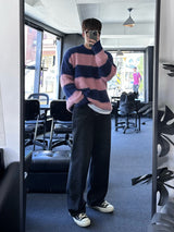 cander loosefit strip knit