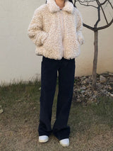 Softly corduroy boot-cut pants