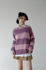 ベターストライプダメージニット/Better Stripe Damage Knit (2color)