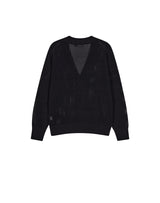 WAFFLE FISHNET CARDIGAN BLACK (6691444424822)