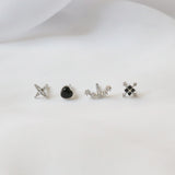 グリッターピアスセット / [4 set] glitter piercing set