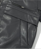 UTILITY ECO LEATHER A2 JACKET_CHARCOAL (6678235283574)