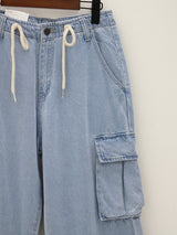 デニムカーゴワイドパンツ/Denim Cargo Wide Pants (2color)